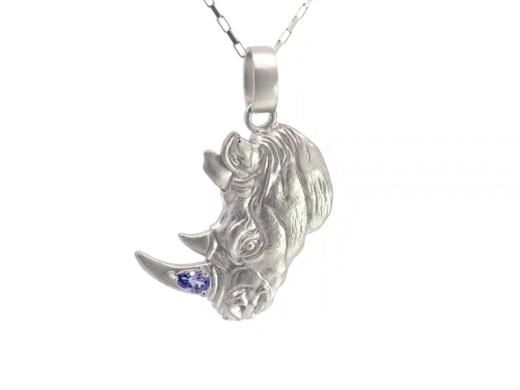 Tanzanite Kifaru Necklace.